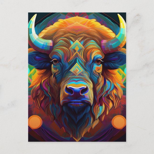 AI Bison Postkarte (Vorderseite)
