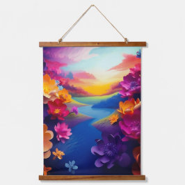 Ai Blume Design Wandteppich Mit Holzrahmen