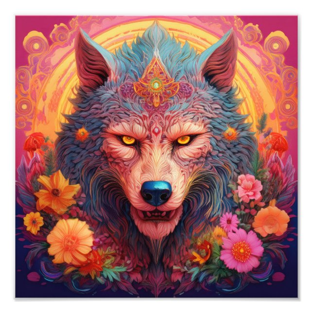 AI Blume werewolf Fotodruck (Vorne)