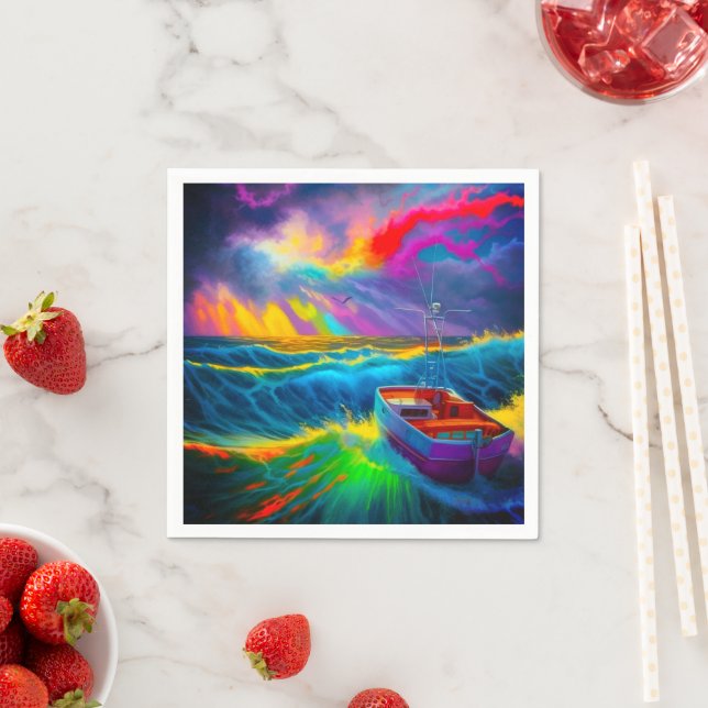 Ai Boat Scene Serviette (Beispiel)