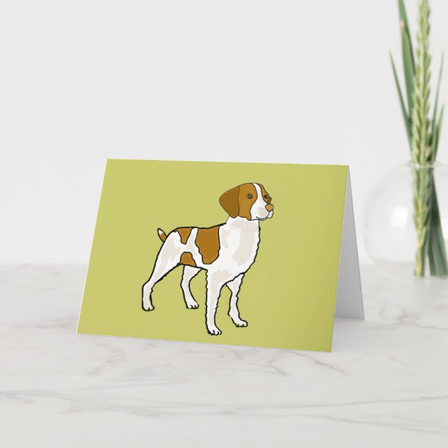 AI Bretagne Spaniel Notecards Karte (Vorderseite)