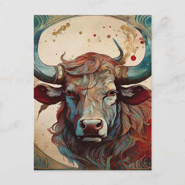AI Bull Postkarte (Vorderseite)