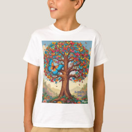 AI Butterfly Tree Kids T - Shirt