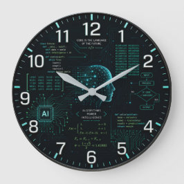 AI Coding Programming Computer Science Software Große Wanduhr