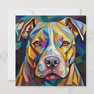 AI Cubism Dog Feiertagskarte