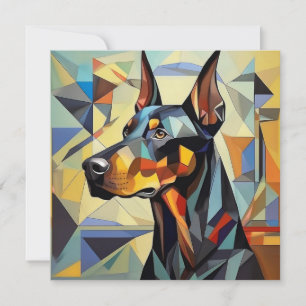 AI Cubism Dog Feiertagskarte