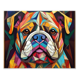 AI Cubism Dog Fotodruck
