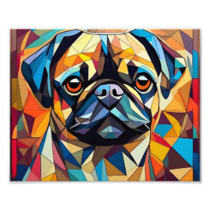 AI Cubism Dog Fotodruck