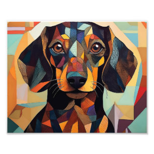 AI Cubism Dog Fotodruck