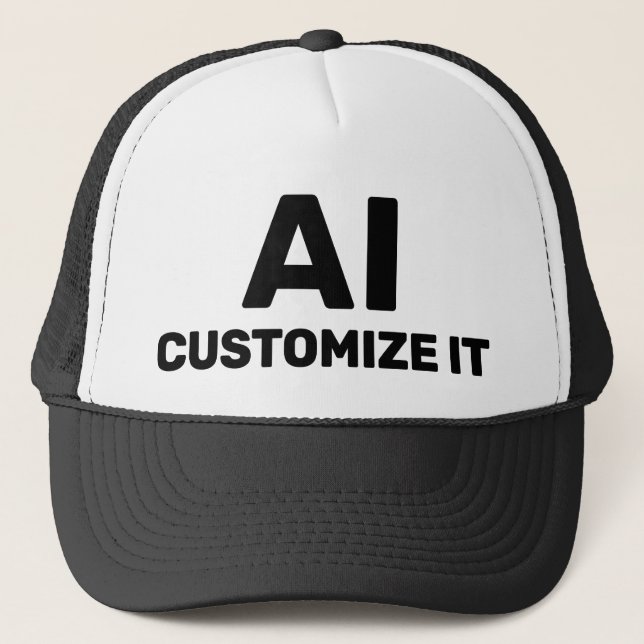 AI Customized™ Trucker Hat Truckerkappe (Vorderseite)