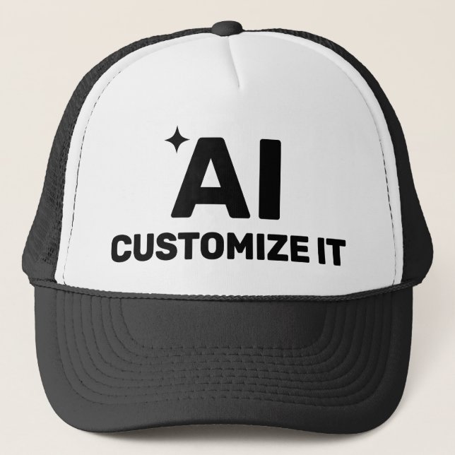 AI Customized™ Trucker Hat Truckerkappe (Vorderseite)