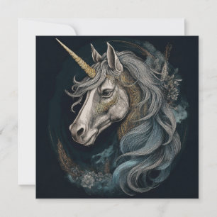 AI Dark Unicorn Feiertagskarte