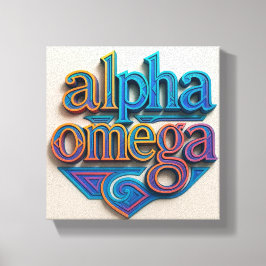 Ai Design Alpha und Omega Canvas Print Leinwanddruck