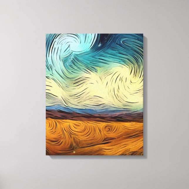 AI Digital Vincent Van Gogh Style Artwork Leinwanddruck (Vorderseite)