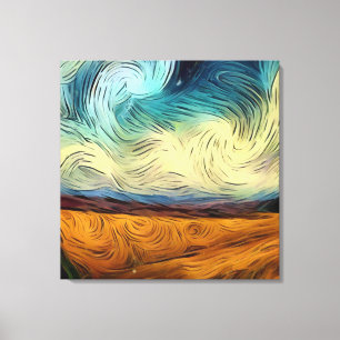 AI Digital Vincent Van Gogh Style Artwork Leinwanddruck