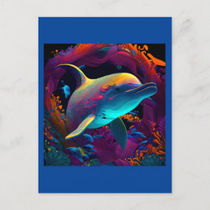 AI DOLPHIN DESIGN #4 POSTKARTE