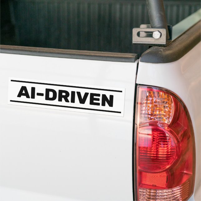 AI-Driven™ Bumper Sticker Autoaufkleber (Auf Lkw)