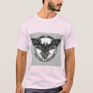AI Eagle Head Icon T-Shirt - Simple Black & White 