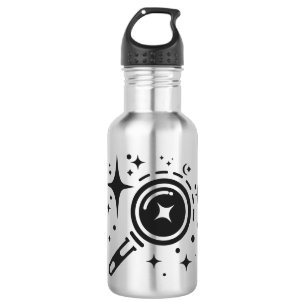 AI-Emblem Sparkle-Sterne, Leuchtturm des digitalen Edelstahlflasche