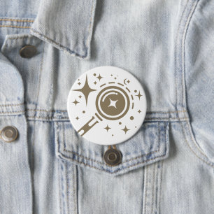 AI-Emblem Twinkle-Sterne, Leuchtturm der digitalen Button