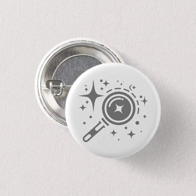 AI-Emblem Twinkle-Sterne, Leuchtturm der digitalen Button (Vorne & Hinten)