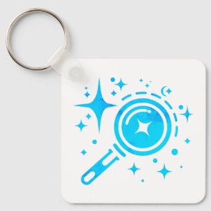 AI-Emblem Twinkle-Sterne, Leuchtturm der digitalen Schlüsselanhänger