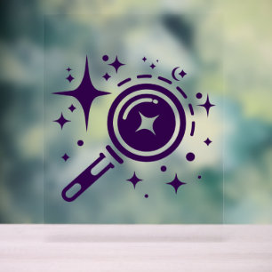 AI-Emblem Twinkle Sterne, Leuchtturm des digitalen Acrylschild