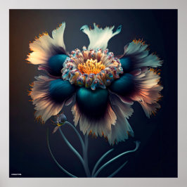 AI entwirft Phantasy Mais Blume Dunkle Wandkunst a Poster