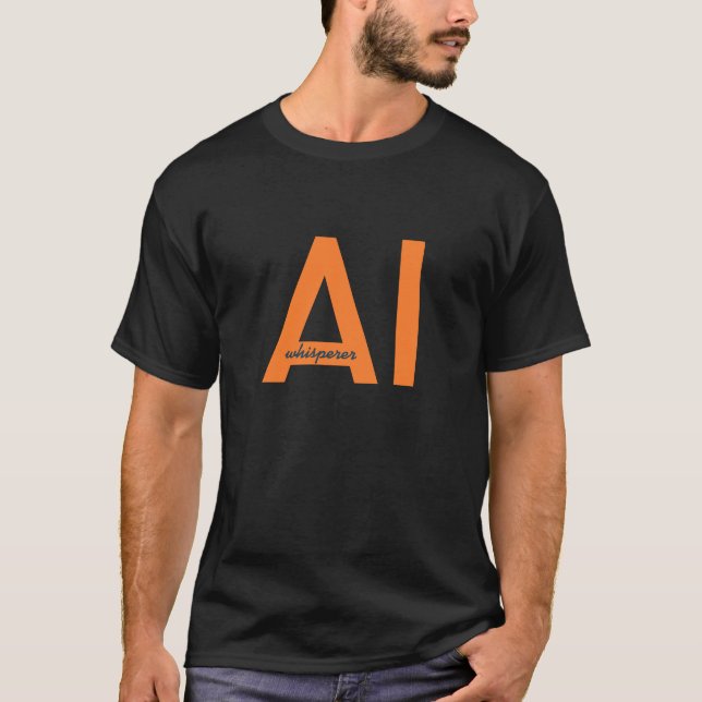 AI flüstern Ingenieur Orange T-Shirt (Vorderseite)