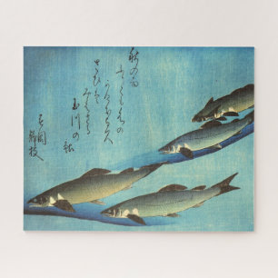 Ai (Forelle) - Hiroshiges Farbiger Japanischer Fis Puzzle