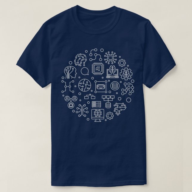 AI für die künstliche Intelligenz T-Shirt (Design vorne)
