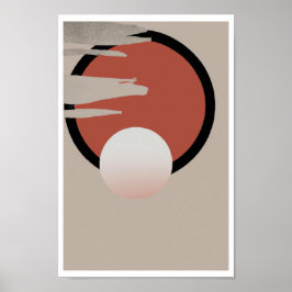AI Generated Abstrakt Art Minimalistisch neutral Poster