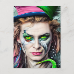 AI Generated Mad Hatter Fantasy Postcard Postkarte