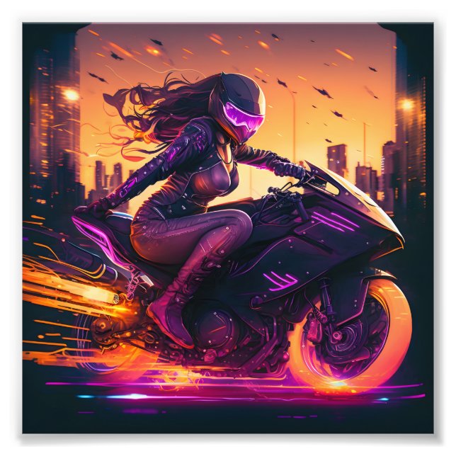 AI generated motorcycle art #3 Fotodruck (Vorne)