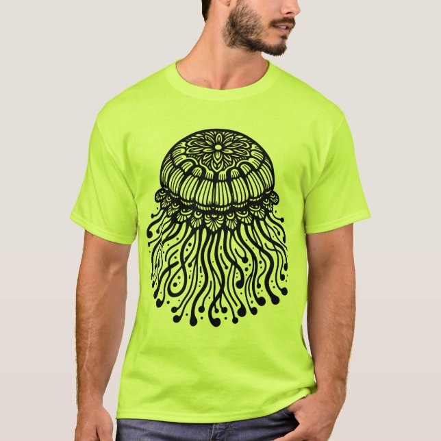 AI Generated Nature Jellyfish T-Shirt (Vorderseite)