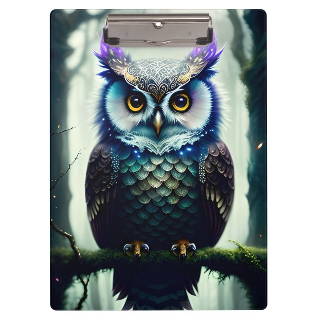 Ai Generated Owl Klemmbrett (Vorderseite)