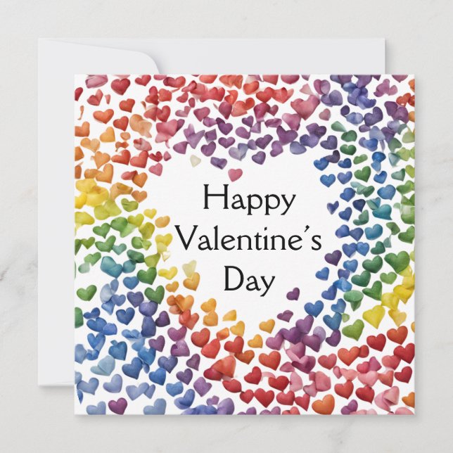 Ai Generated Pride LGBTQ Valentine Feiertagskarte (Vorderseite)