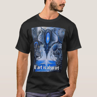 AI generiert auch große blaue Maschine T-Shirt