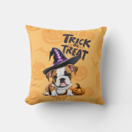 AI generiert| English Bulldog | Halloween Kissen