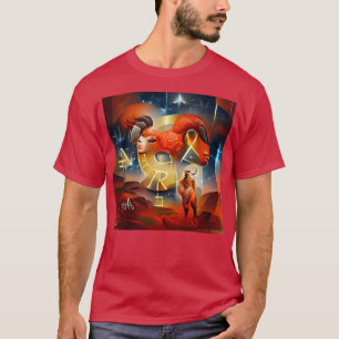 AI generierte Art Aries T-Shirt