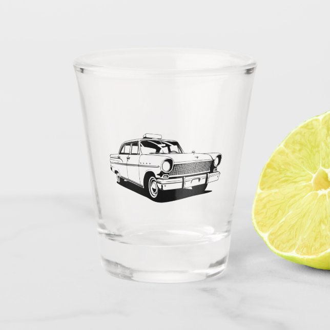 ai generierte Auto Retro Schnapsglas (Vorderseite)