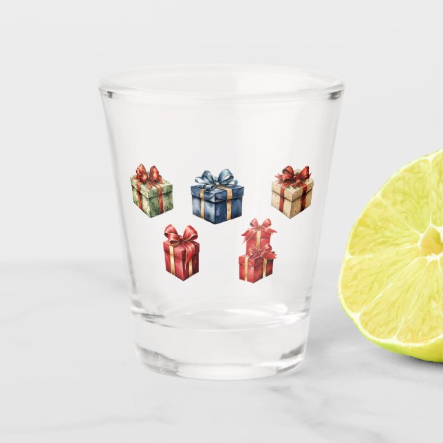 ai generierte Geschenke Weihnachtsgeschenke Schnapsglas (Vorderseite)
