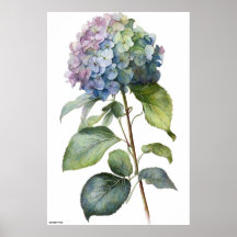 AI generierte Kunst Blue Hydrangea Vintage Wandkun