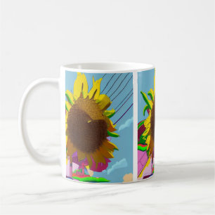 AI Generierte Sonnenblume Kaffeetasse