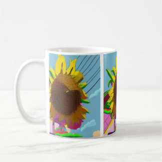 AI Generierte Sonnenblume Kaffeetasse