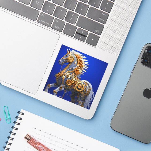 Ai Horse Aufkleber (Laptop mit iPhone)