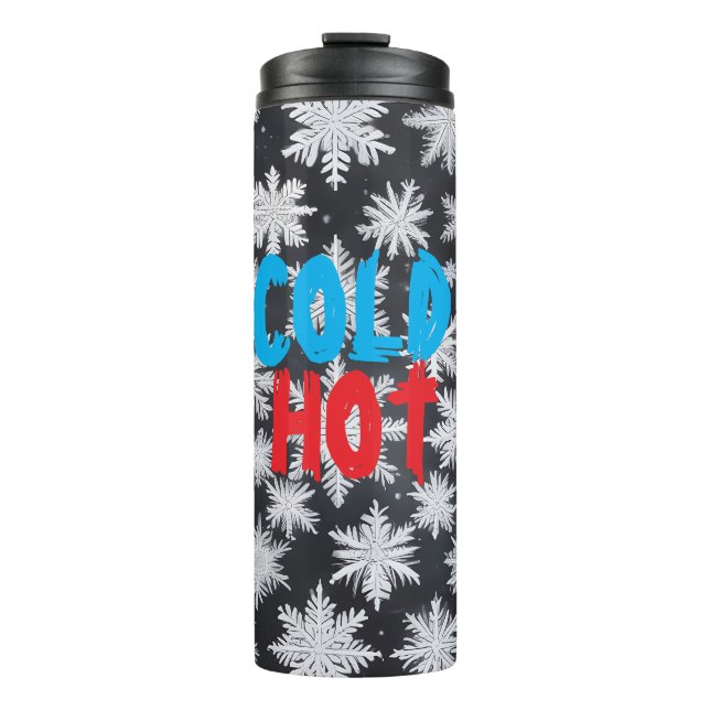 AI Hot Cold Snowflake Thermal Tumbler Thermosbecher (Vorderseite)