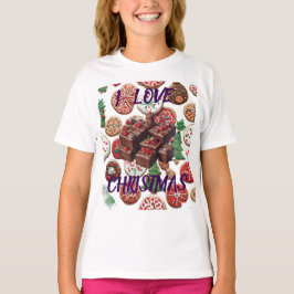 AI I Liebe Weihnachtskochtopf & Fudge Girls T - Sh T-Shirt