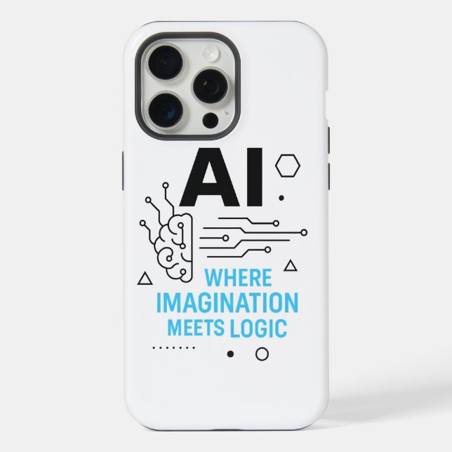 AI-Imaginations-Logik-Etuik | Tech-Paradoxon-Abdec iPhone Hülle (Rückseite)