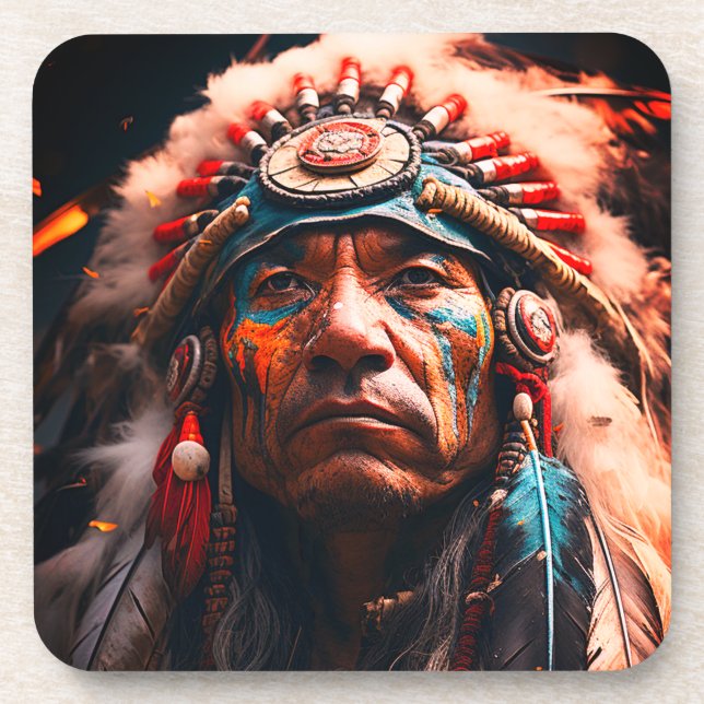 Ai Indian Getränkeuntersetzer (Vorderseite)